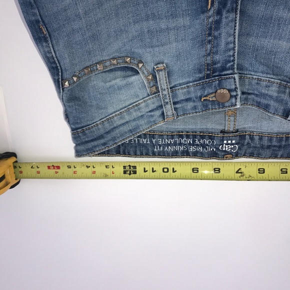Gap Skinny Studded Jeans 3/4 x 28 0247 - Picture 5 of 5